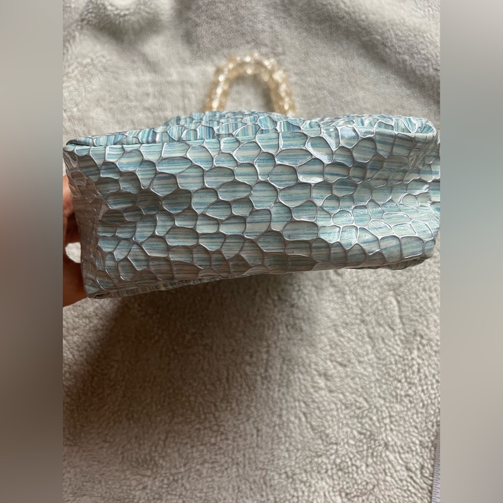 SOLDSOLDSOLDMaryam Nassir Zadeh Glow Purse Hangbag Sky Fish beaded handle strap - Picture 13 of 16